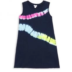 Splendid Little Girl's Lime Tie-Dye Tank Dress For Kids