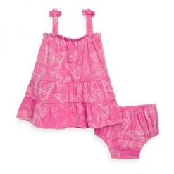 Splendid Baby Girl's 2-Piece Butterfly Tiered Dress & Bloomers Set For Kids