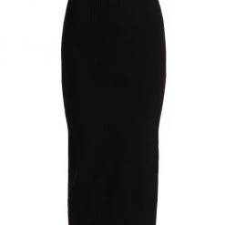 Splendid Rumi Rib-Knit Pencil Skirt Heather Charcoal