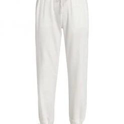 Splendid Athena Cropped Ankle-Tie Joggers White