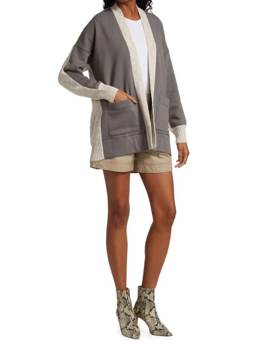 Splendid Jayla Mixed-Media Open Cardigan - Image 2