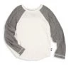 Splendid Little Boy's Raglan Sleeve Pullover For Kids Off White Grey