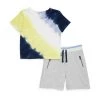 Splendid Little Boy's 2-Piece Kiwi Stripe T-Shirt & Shorts Sets For Kids