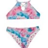 Splendid Girl's 2-Piece Twist Of Fate Reversible Highneck Bikini Set For Kids