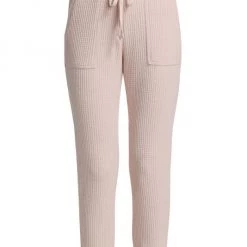 Splendid Waffle-Knit Jogger Pants Black Cherry