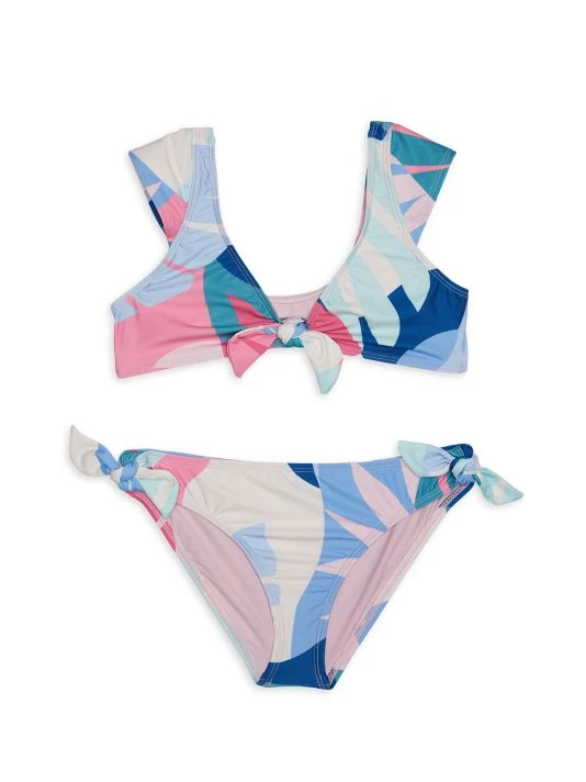 Splendid Girl's Mosaic Palm 2-Piece Swimsuit Set For Kids