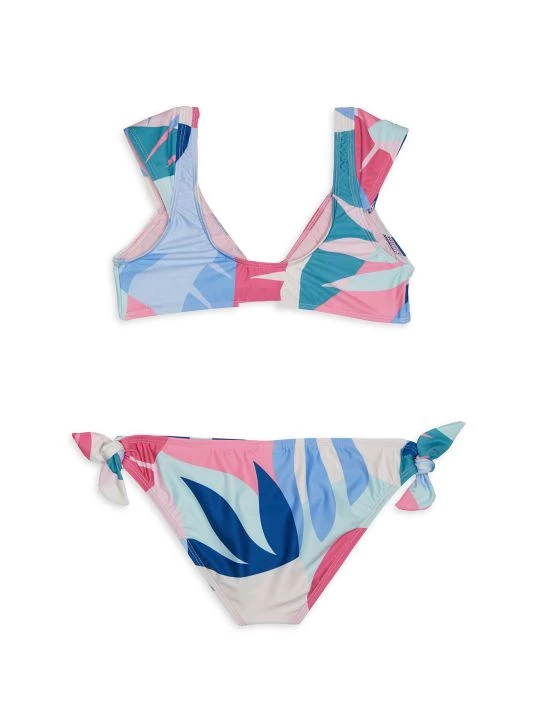 Splendid Girl's Mosaic Palm 2-Piece Swimsuit Set For Kids - Image 2
