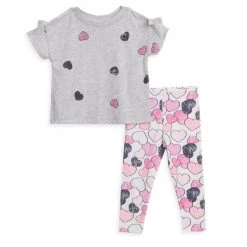 Splendid Baby Girl's 2-Piece Scattered Heart T-Shirt & Leggings Set For Kids