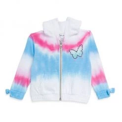 Splendid Girl's Tie-Dye Splash Zip-Up Sweatshirt For Kids