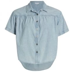 Splendid Soleil Cotton Chambray Top