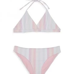 Splendid Girl's Heather Ombre Stripe 2-Piece Bikini Set For Kids