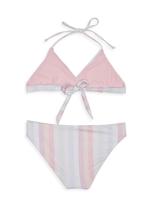 Splendid Girl's Heather Ombre Stripe 2-Piece Bikini Set For Kids - Image 2