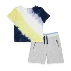 Splendid Baby Boy's Tie-Dye T-Shirt & Sweat Shorts Set For Kids
