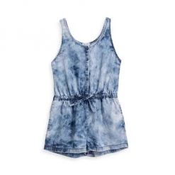 Splendid Little Girl's Tie-Dye Drawstring Romper For Kids
