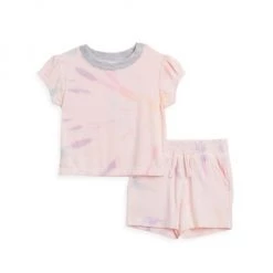 Splendid Baby Girl's Cotton Candy 2-Piece Tee & Shorts Set For Kids