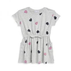 Splendid Little Girl's Scattered Heart Dress For Kids
