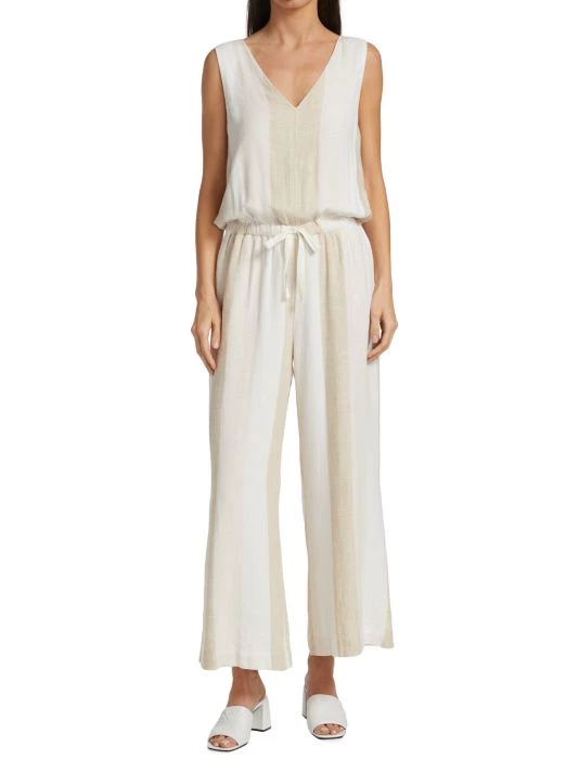 Splendid Kianna Stripe Linen Jumpsuit - Image 3
