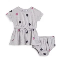 Splendid Baby Girl's 2-Piece Scattered Heart Dress & Bloomers Set For Kids